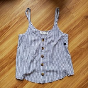 Hollister Striped Button-Up Tank